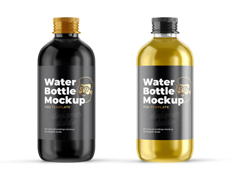 bottle branding  free download glass mock-up Mockup photorealistic photoshop template water