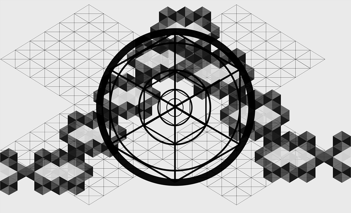 vector geometry shapes Basic abstract colour grayscale concept modern visual impact