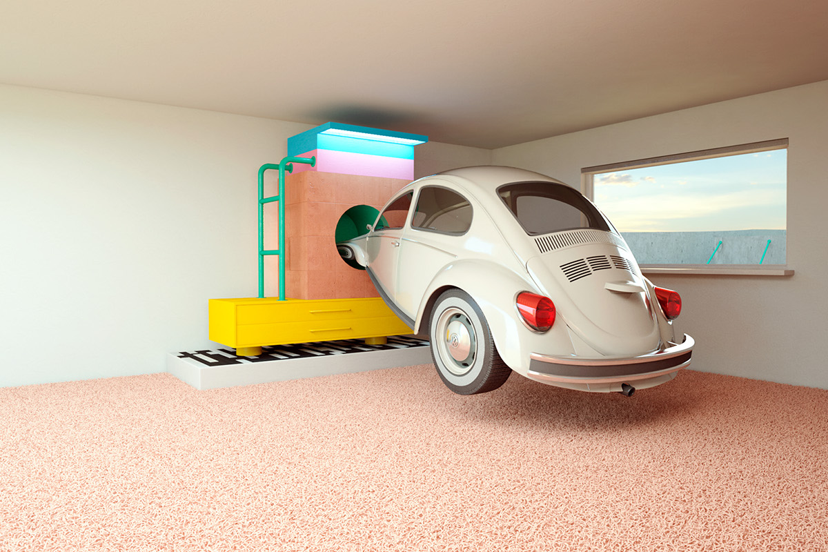 Cars volkswagen beetle design set design  sunshine outdoors