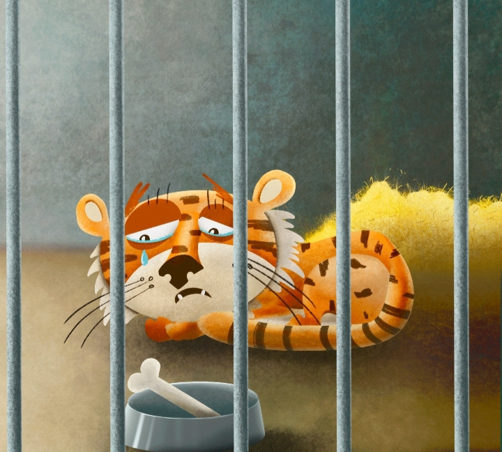tiger book ILLUSTRATION  Illustrator children's kids earth ilustracja ilustrator włodarski