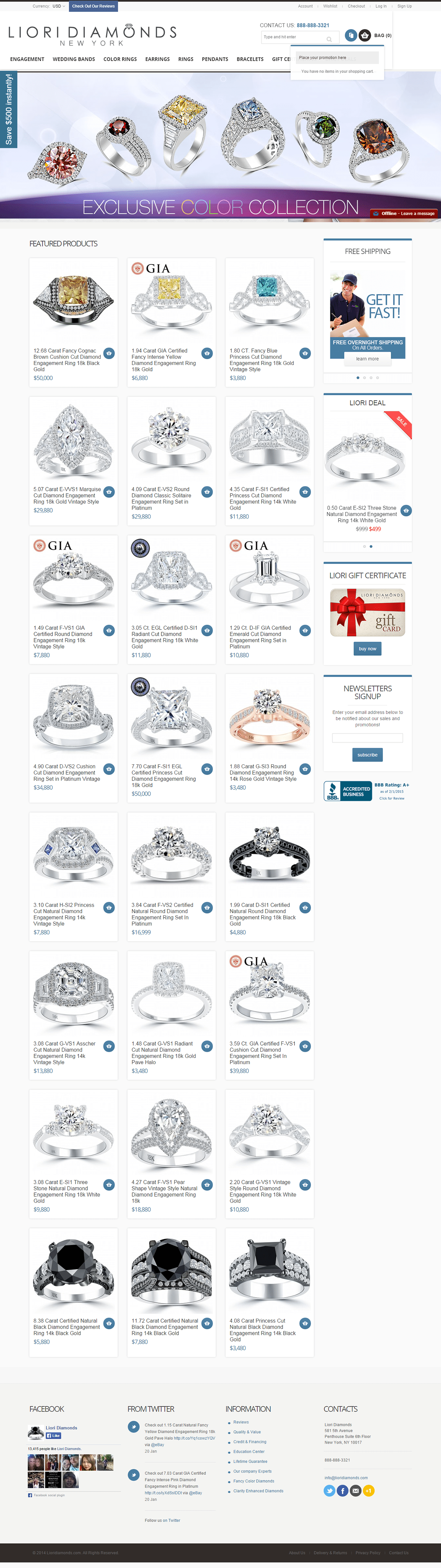 online store Ecommerce online shopping portal dimonds diamonds jewelry fashion website