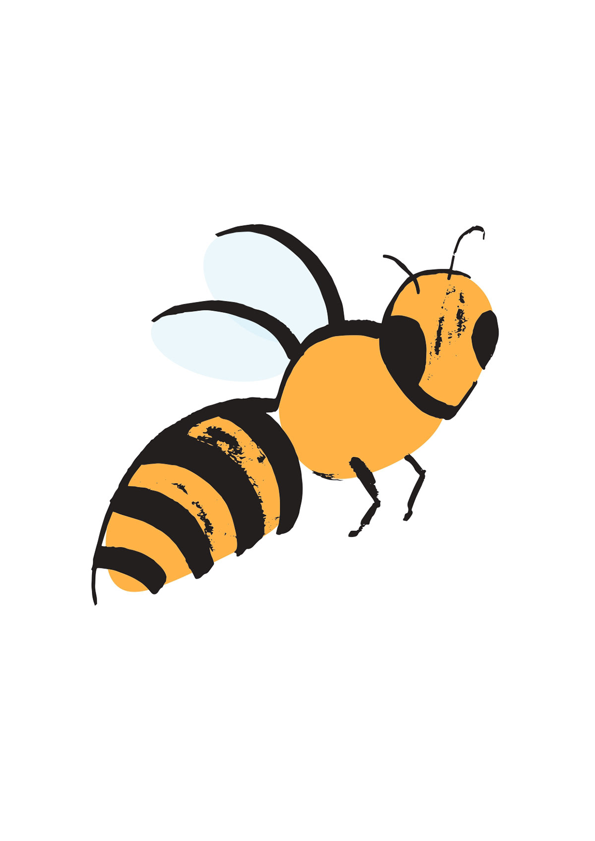 flyers abeille illustrtion Illustrator digital illustration