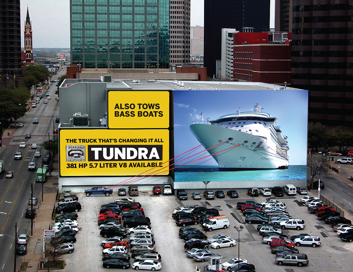 Toyota tundra Integrated Campaign trucks microsites takeover ads oudoor pop print