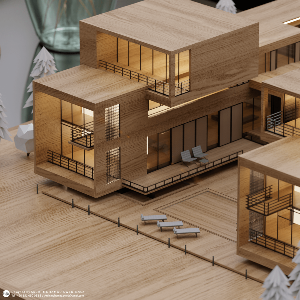 blender blender3d 3D architecture visualization archviz Render modern exterior CGI