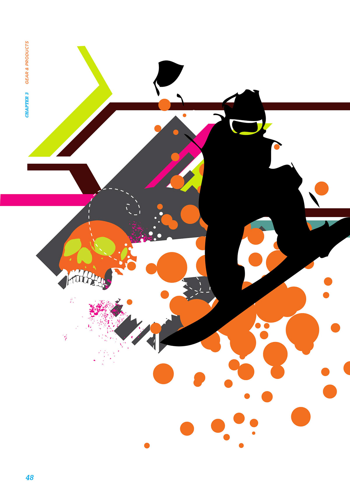 snowboard Dynamic colorful