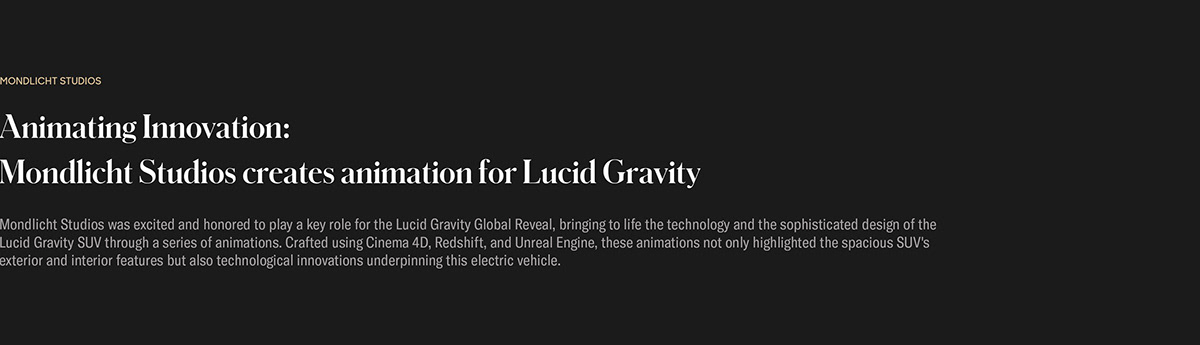 lucid automotive   car Vehicle 3D Render CGI animation  motion design Advertising 