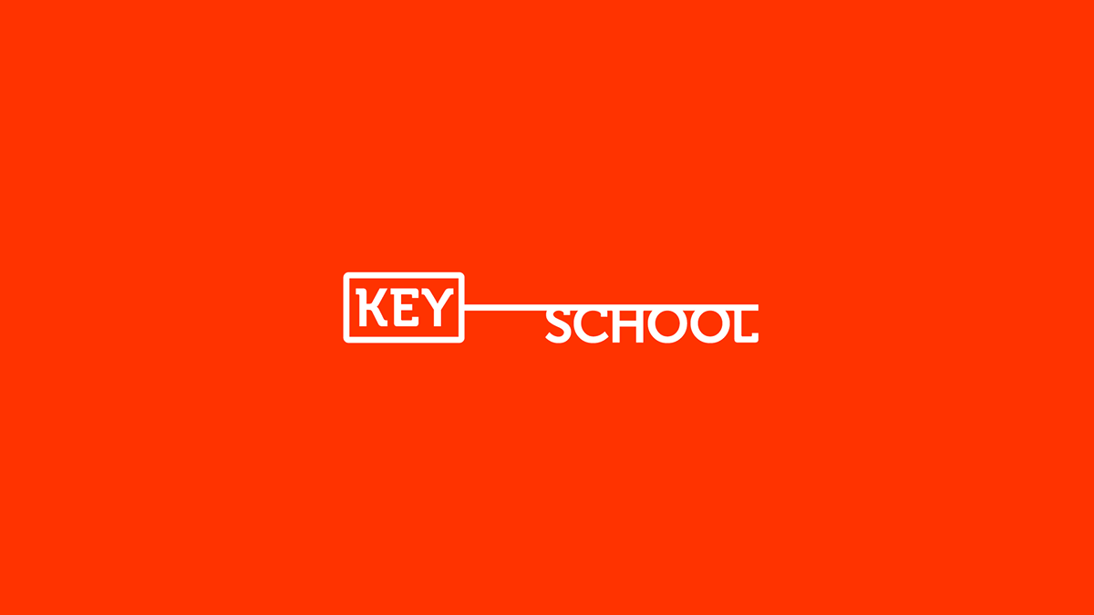 school logo Logotype branding  identity Education language key key.school brand