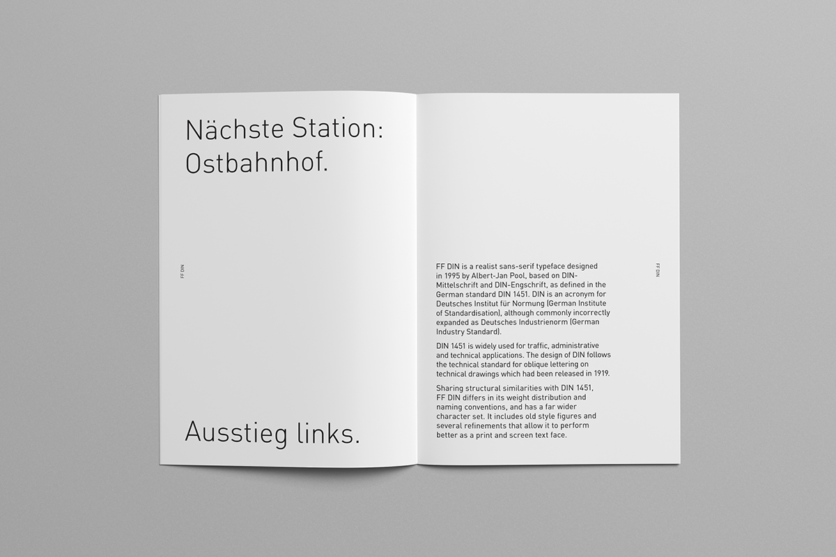 din ff din Type Specimen font specimen font Typeface publication german engineering deutsches institut fur normung