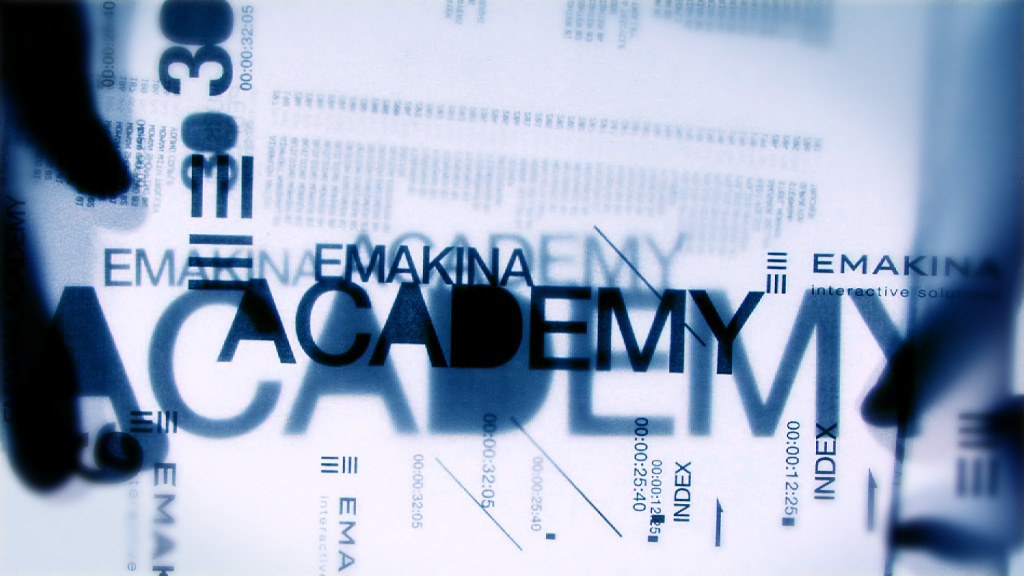 Emakina academy motion graphic motion design Nicolas Jandrain Jandrain nicolas visualmeta4 type layer analog