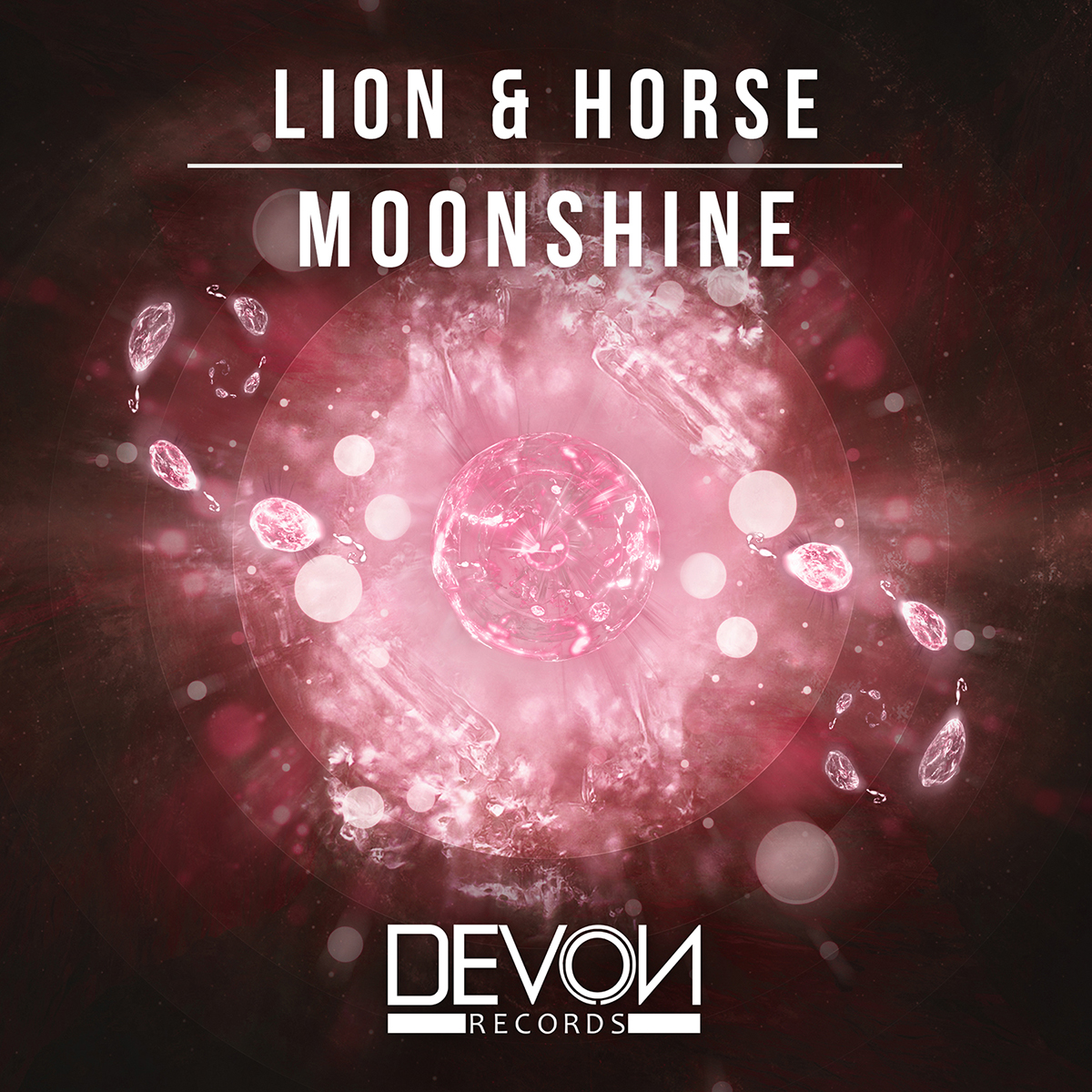 artwork edm music track Moonshine pink