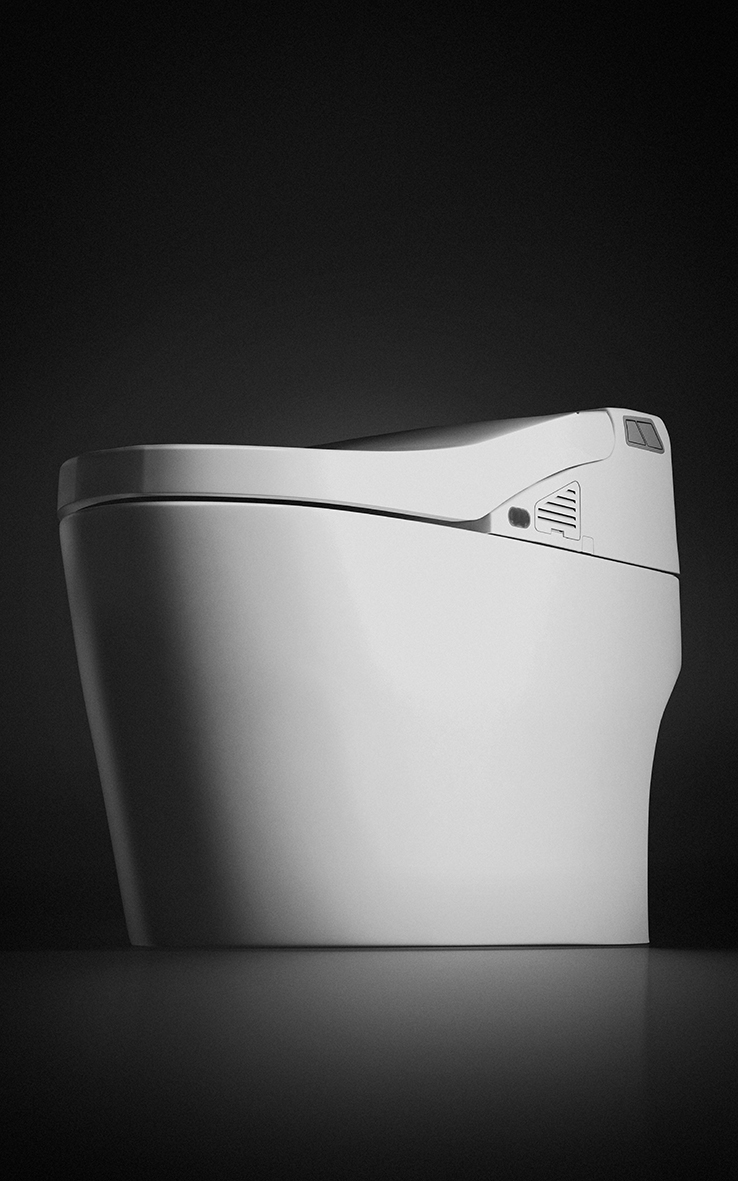 Sanitary ware 3D vray 3d max ceramic bathroom black and white studio shot