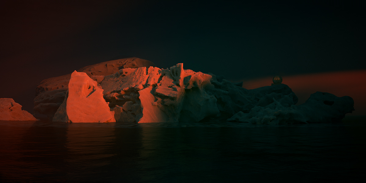 iceberg north CGI cold darkness science archiviz 3D architecture illustration architecturevisualization