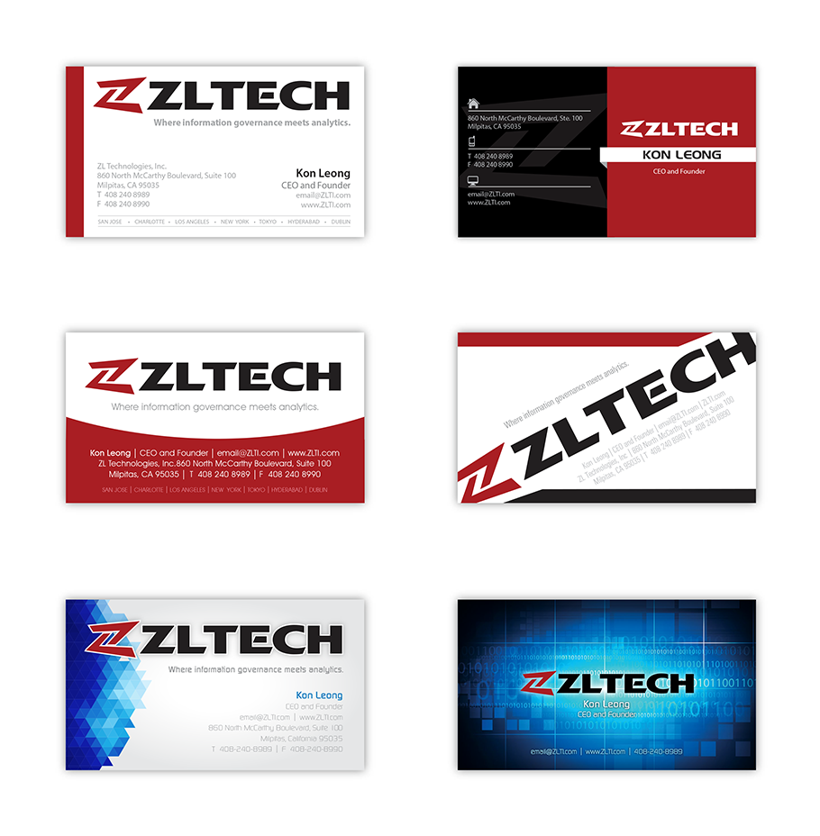 business card designs for data analytics tech company 