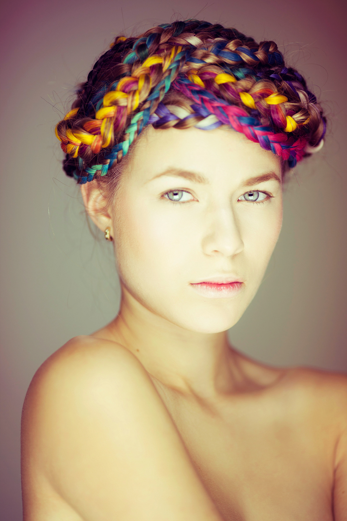 models Make Up creative braids publication institutemagazine colors