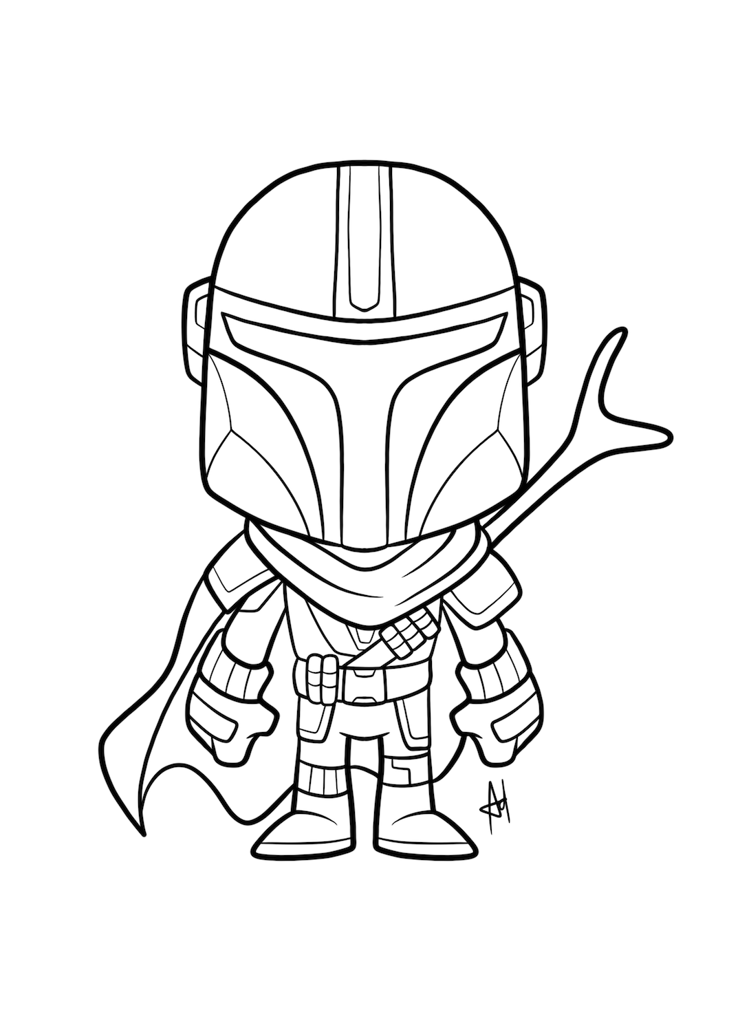 Download The Mandalorian on Behance Free coloring page with logo of panathi...