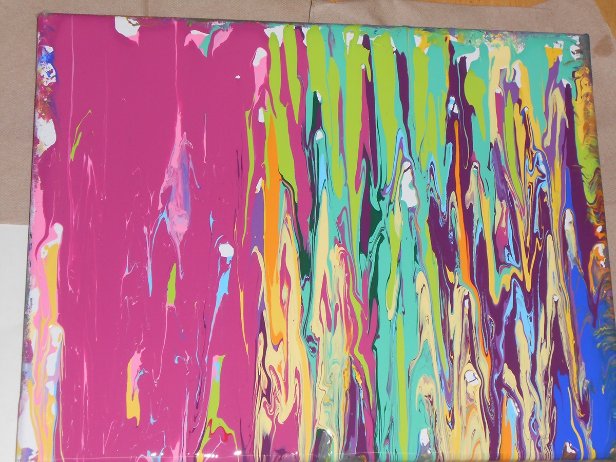 abstract acrylic canvas colorful soundwave Soundwaves art paint