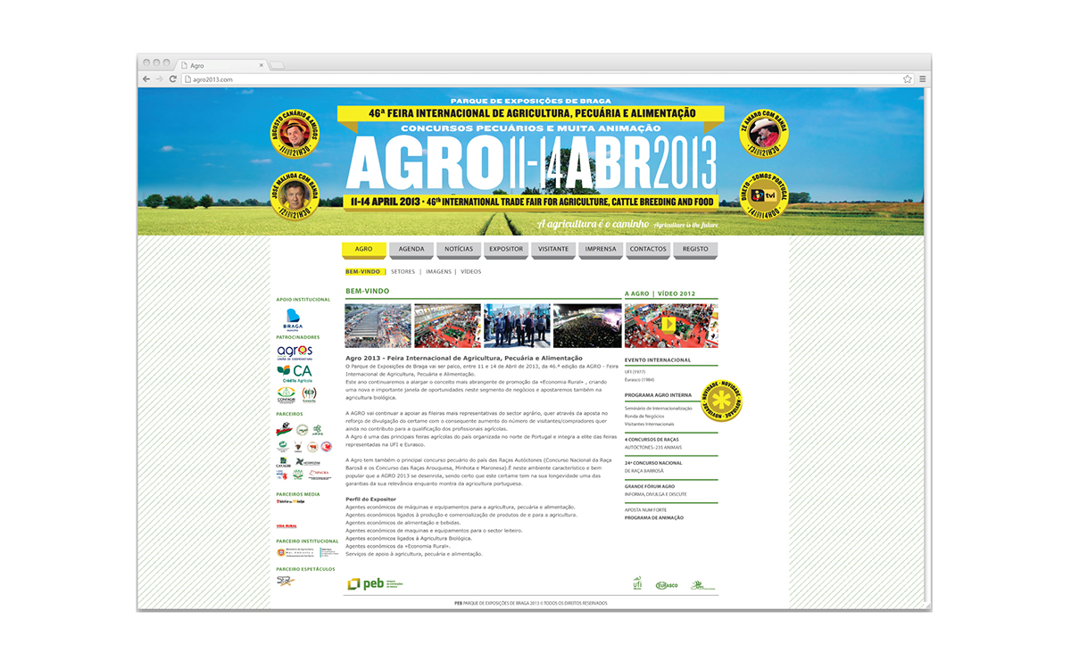 Agro Fair agriculture Braga Webdesign Website tripledesign tripledesign.pt