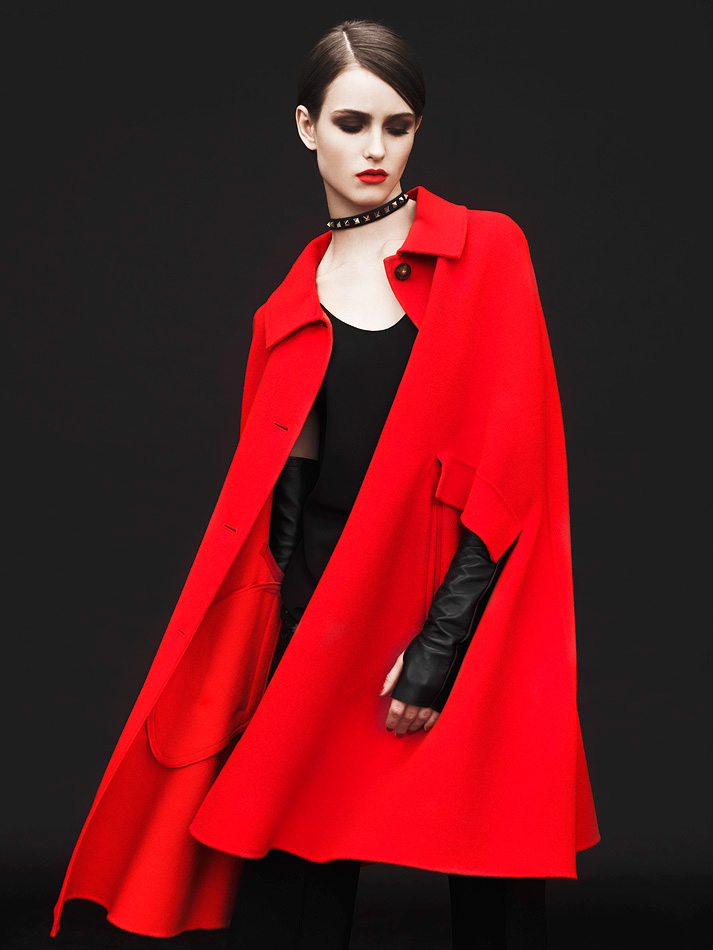 black red White oussenko editorial magazine beauty model