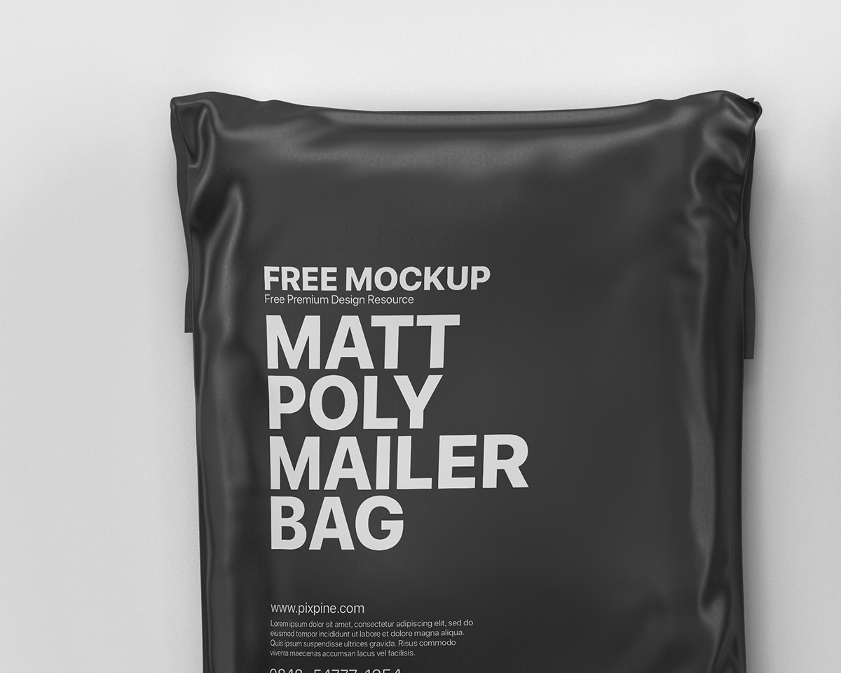 branding  envelope free mockup  mailer mailing matte Packaging plastic poly bag shipping