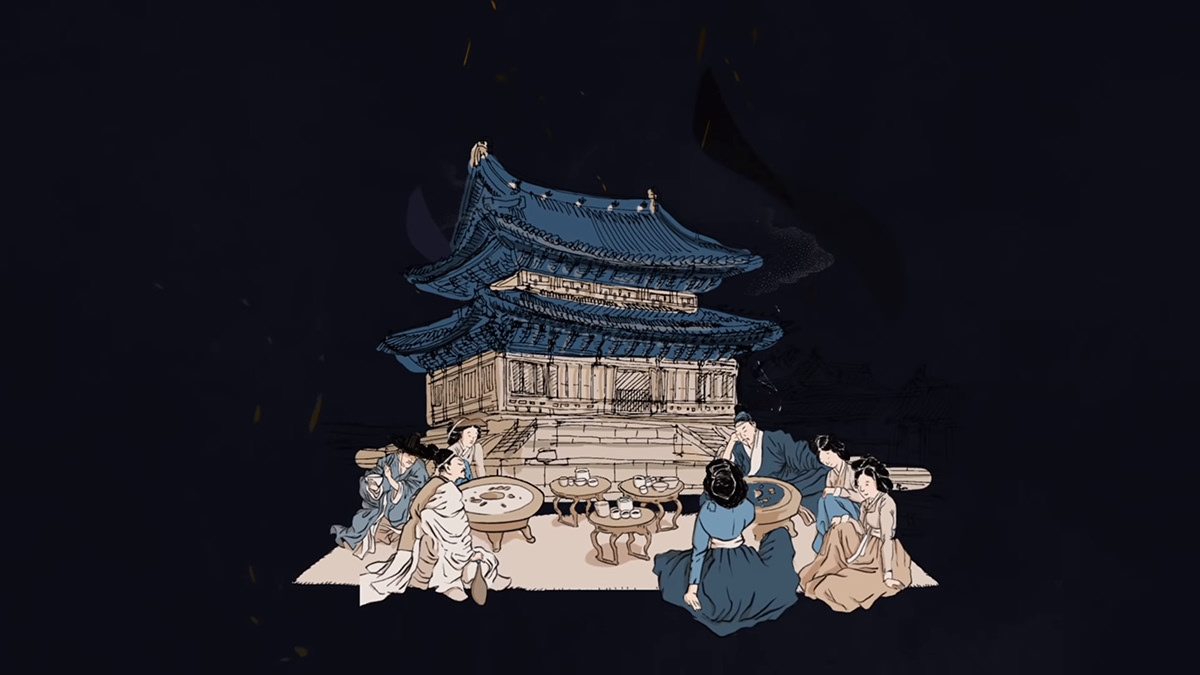 Korean Cuisine Food  Advertising  motion design asian illustration asian style traditional korean illustration korean illustrator CNN