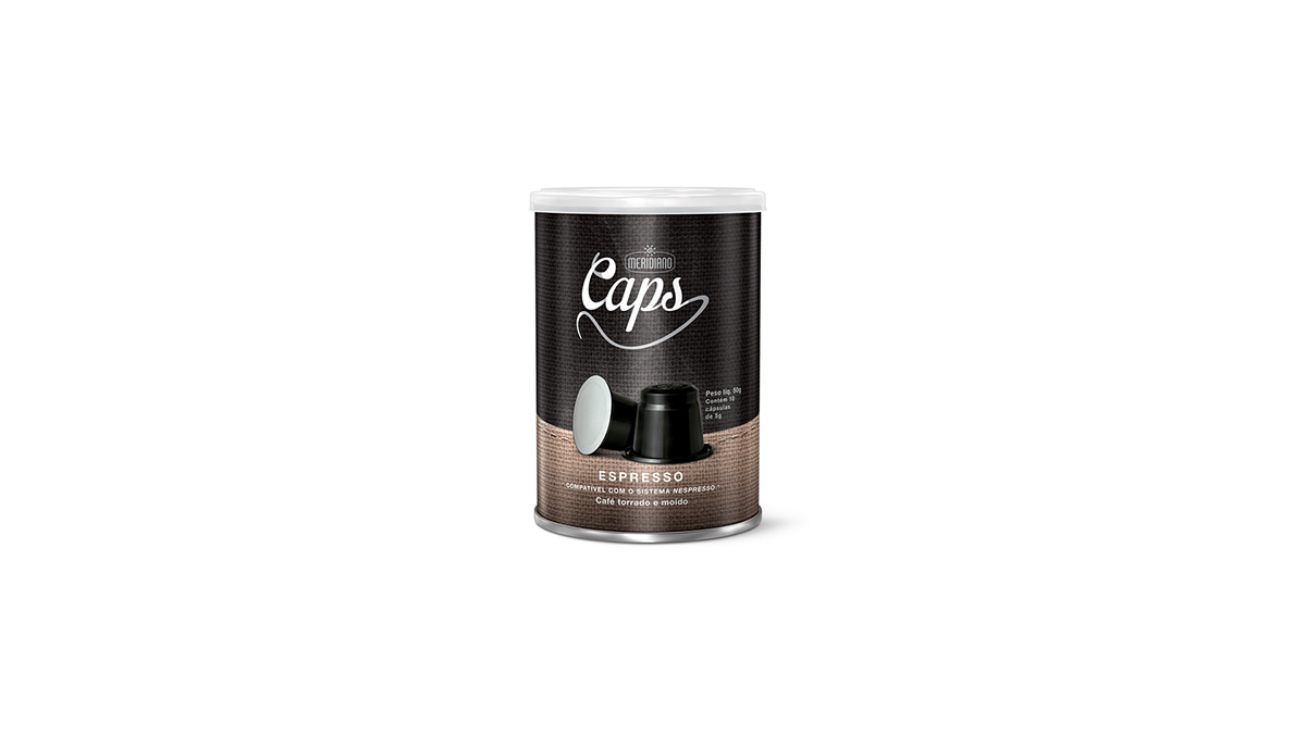 caps Meridiano embalagem PDV live marketing logo capsule Coffee 3D