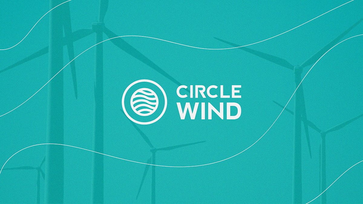 circle wind energy natural Logo Design logo khaerulrisky branding  identity windmill
