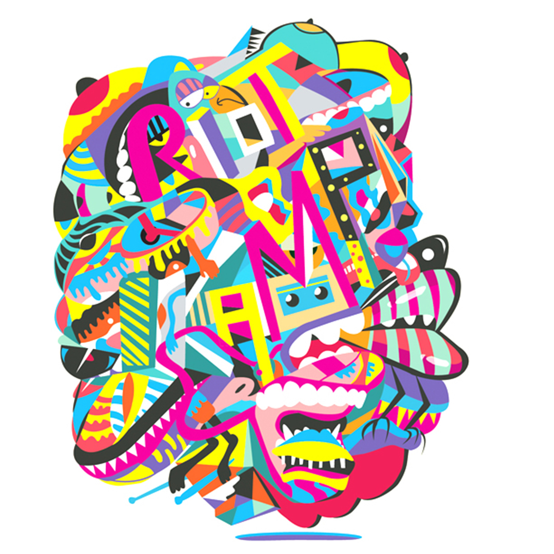 mexico little yellow school doodle digital Poster Design music kellie pickler Island time music festival color