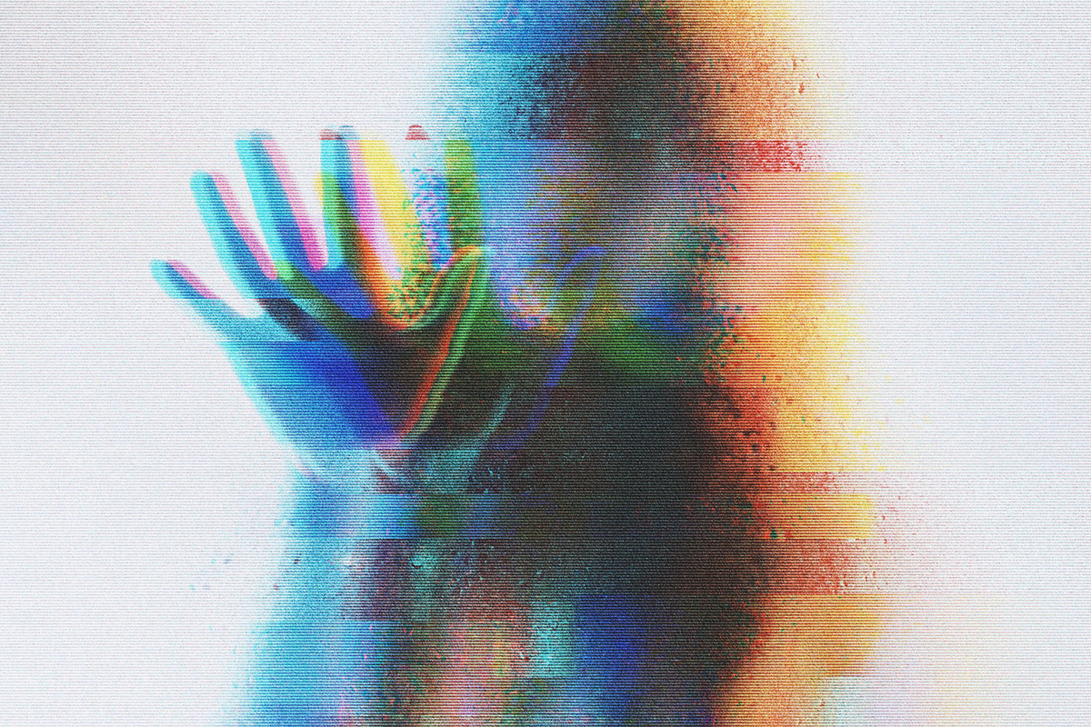 distortion effect error Glitch noise photo pixel Retro RGB vhs