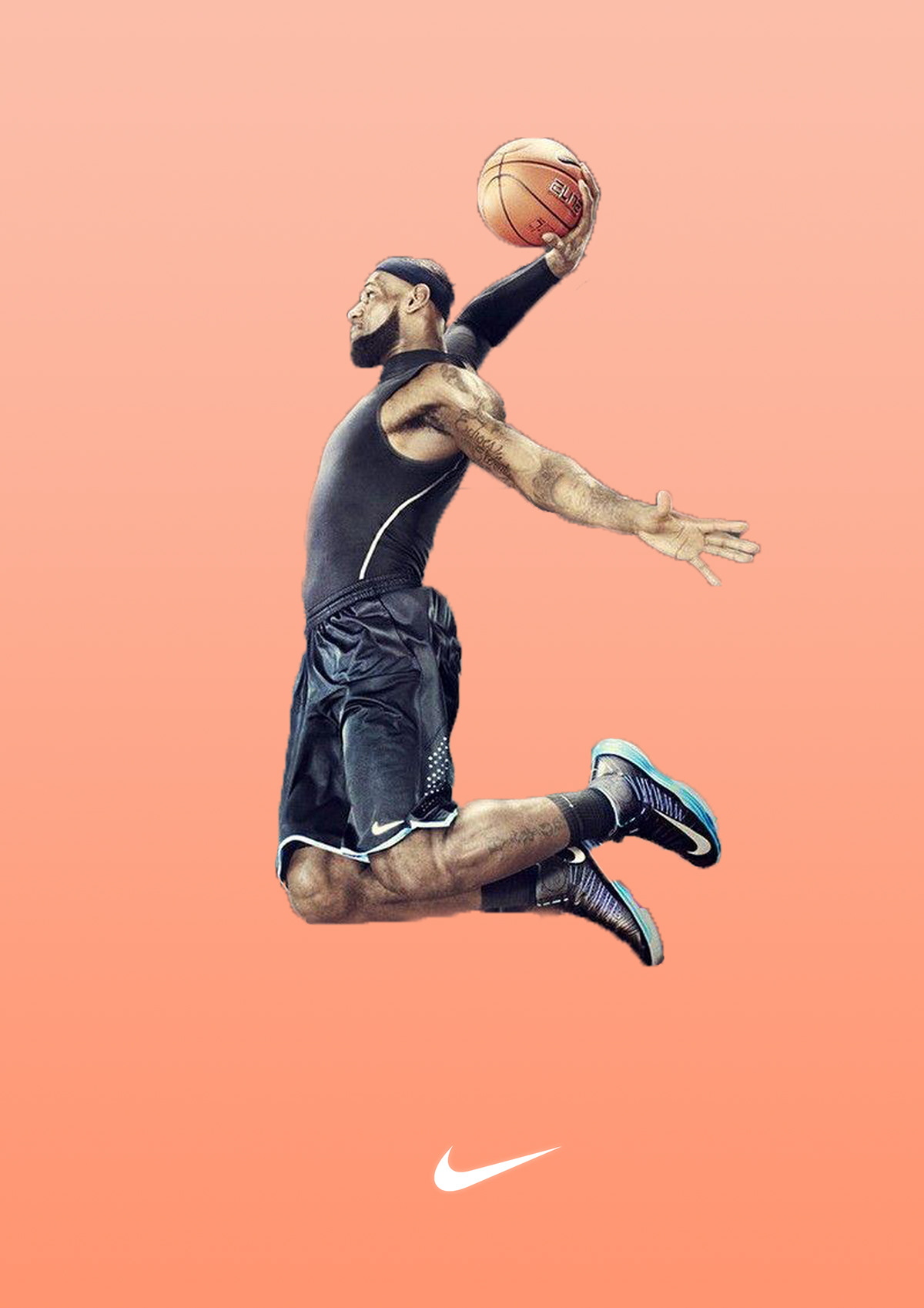 Nike poster design graphic design  advertisement LeBron James basketball