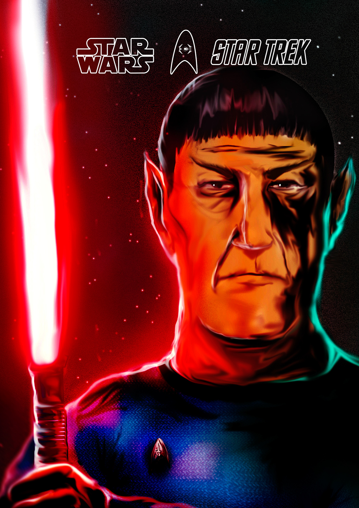 Adobe Portfolio star wars Star Trek spock crossover