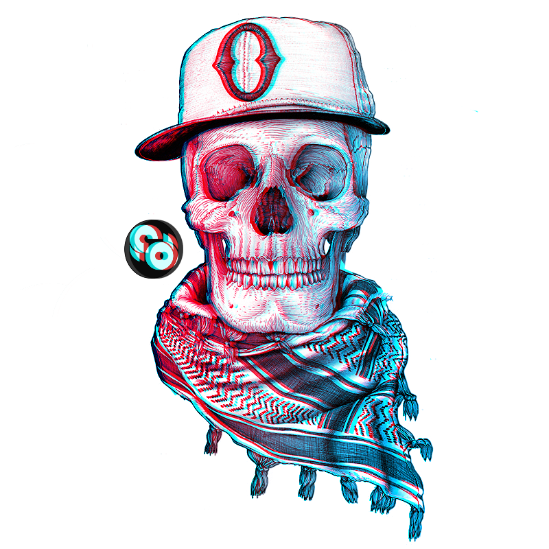 skull art FD edition color head