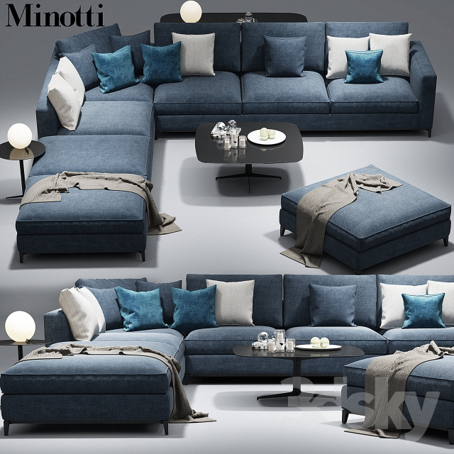 Minotti 3D Models For Free Collection - part 3 on Behance