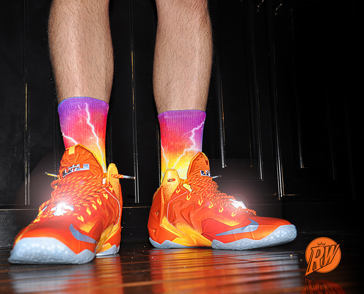 sublimation screen printing basketball Nike socks Kevin Durrant jordan Retro 6 royal wear royal nike elites custom socks