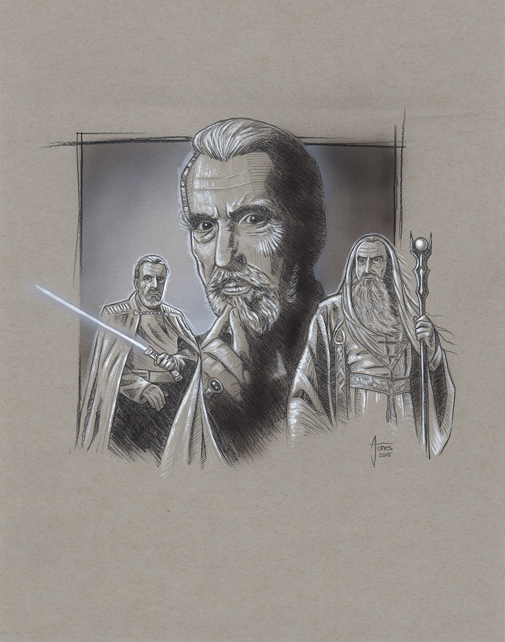 Christopher Lee count dooku saruman star wars LOTR hobbit