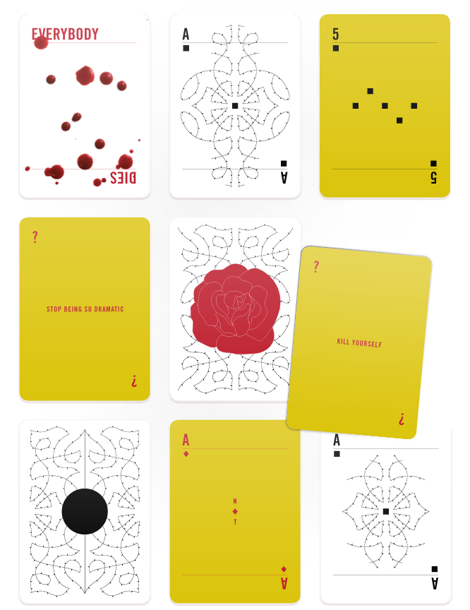 solitaire cards deck of cards Schizophrenia mental disorders art piece