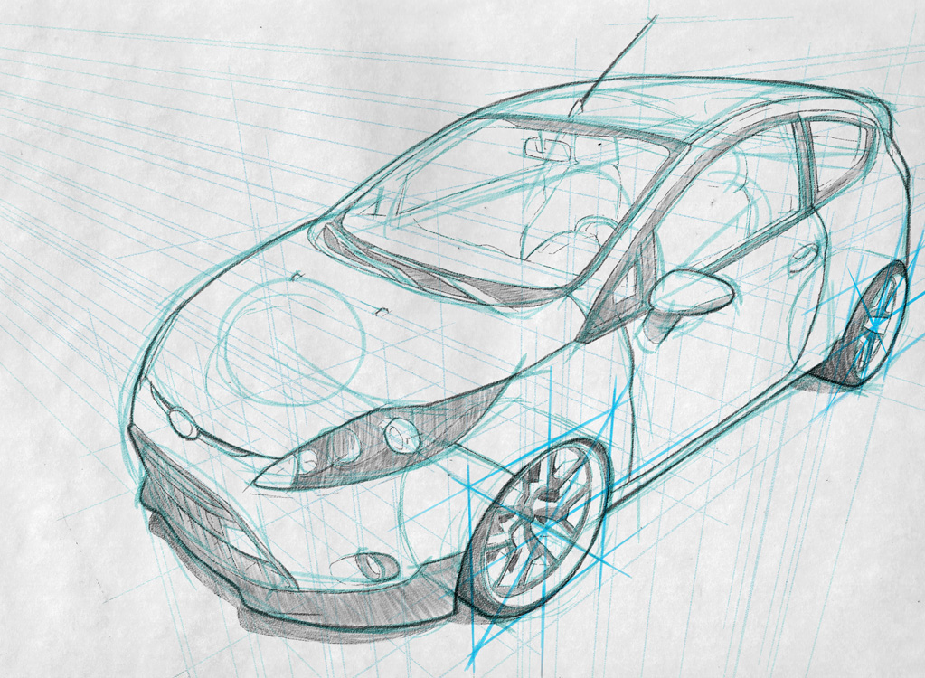 car tutorial car tutorial drawing cars sketching cars Perspective ford focus sedan automobile car design