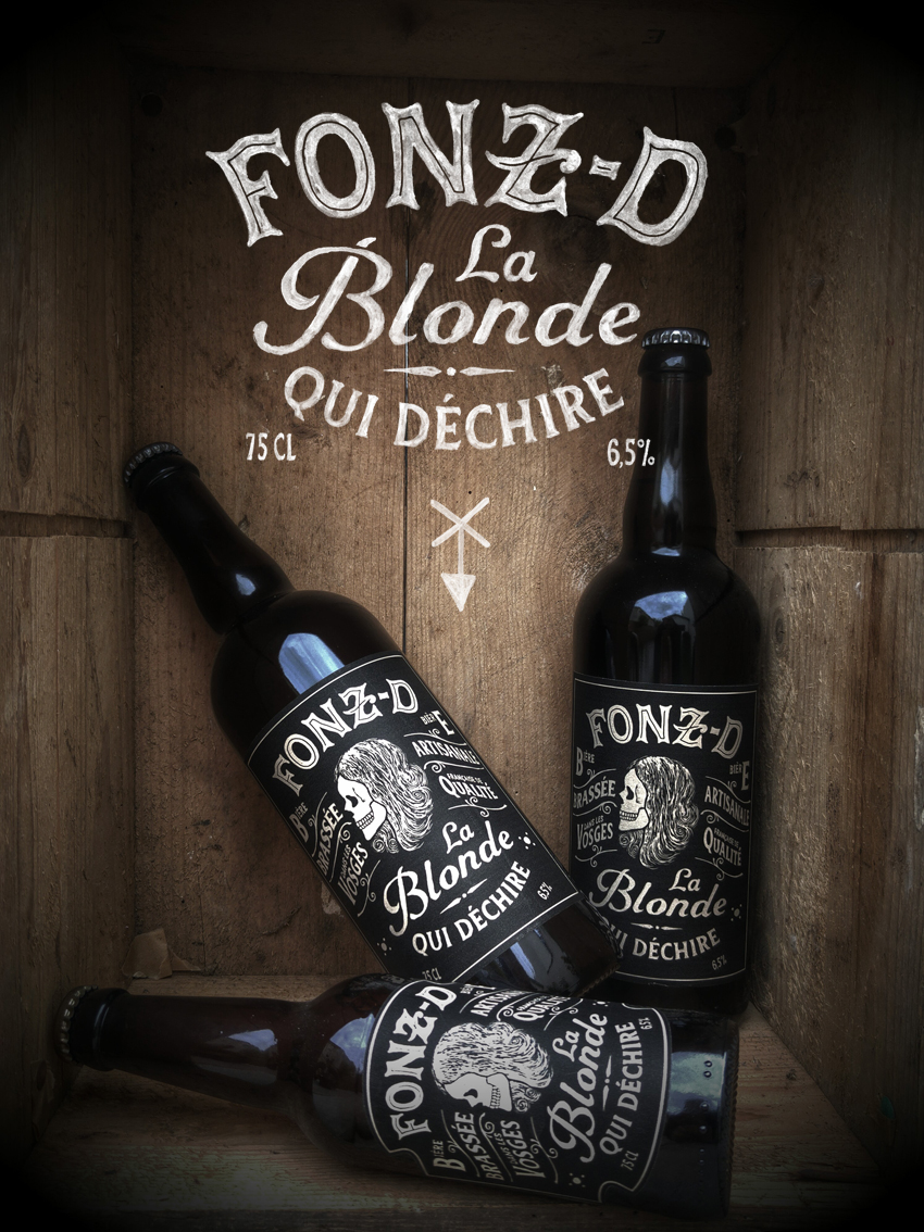bmd design fonz d blonde qui déchire bière beer