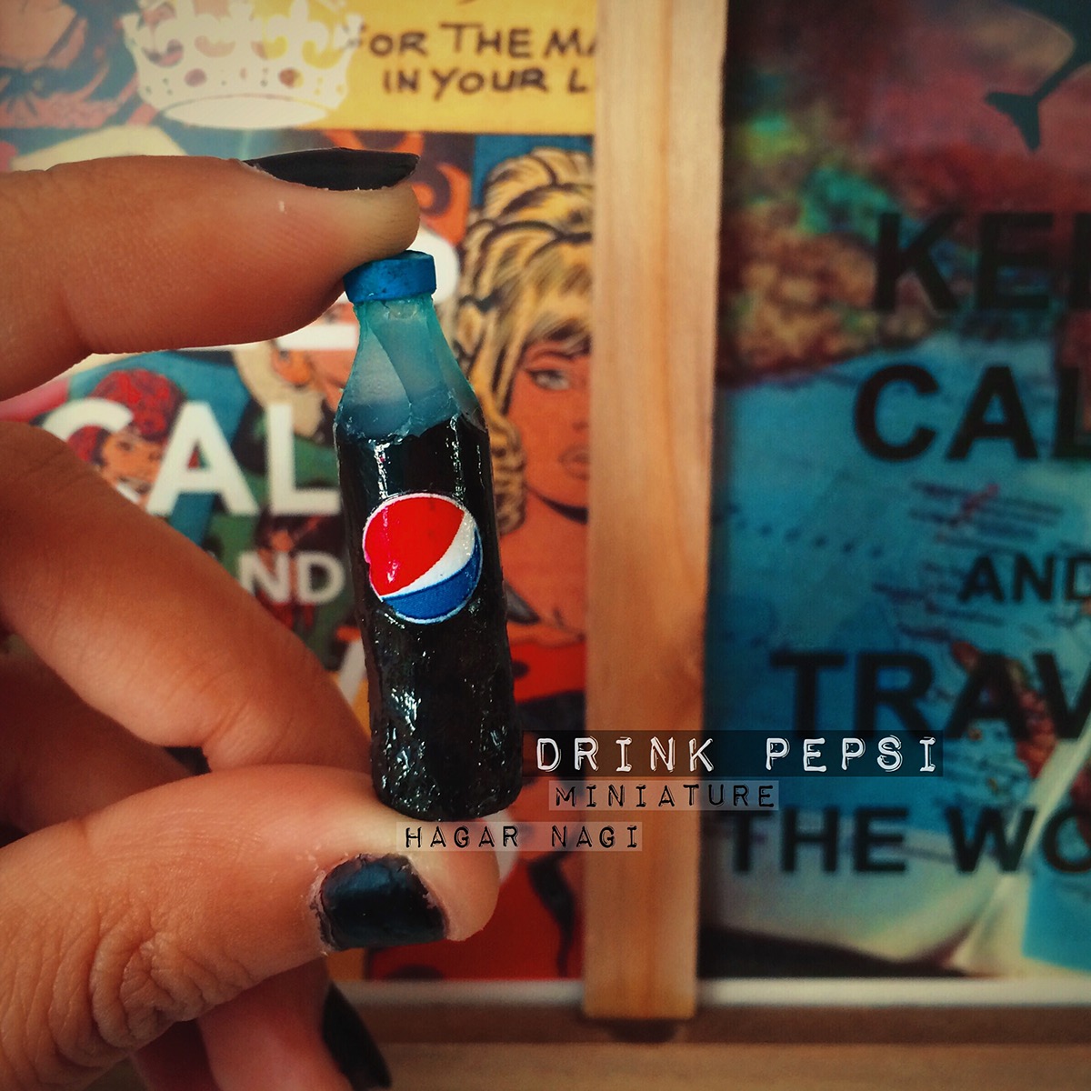 drinkminiature hagar nagi Miniature sculpting  Coca Cola pepsi 7Up heniken Stella