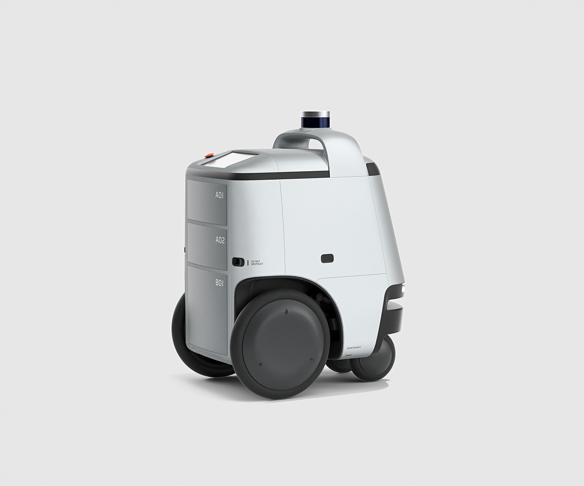 Autonomous vehicle car delivery industrial design  LiDAR mobility robot selfdriving service Technology