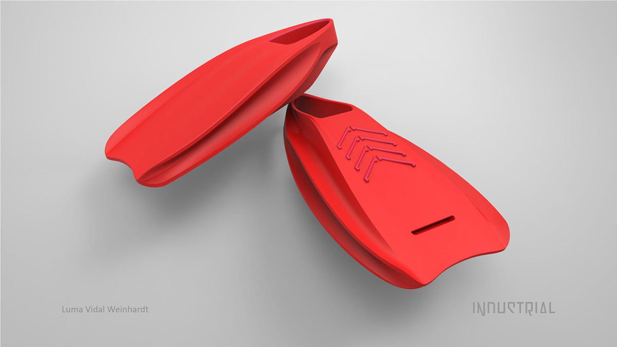 "Industrial Design product Bodyboard Fins