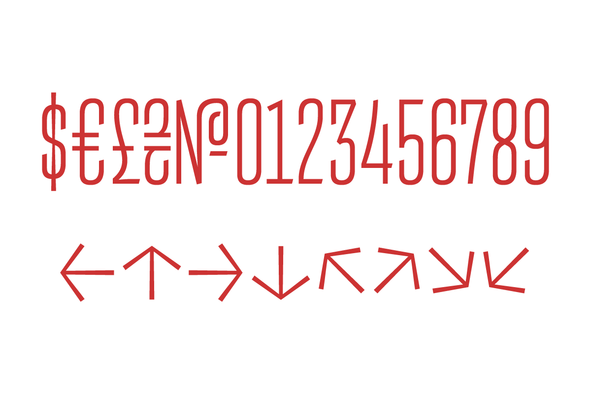 font Typeface condensed narrow Headline titling Cyrillic Ultra Light