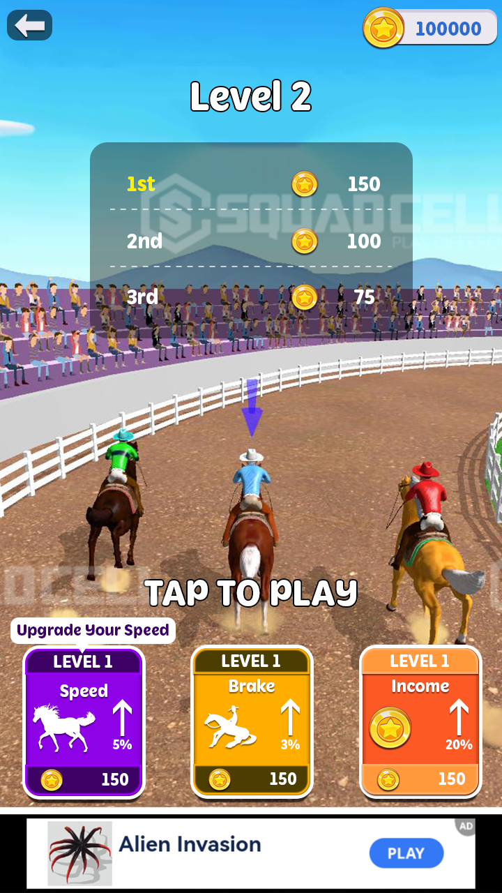 Racing Game Horse racing UI/UX portrait