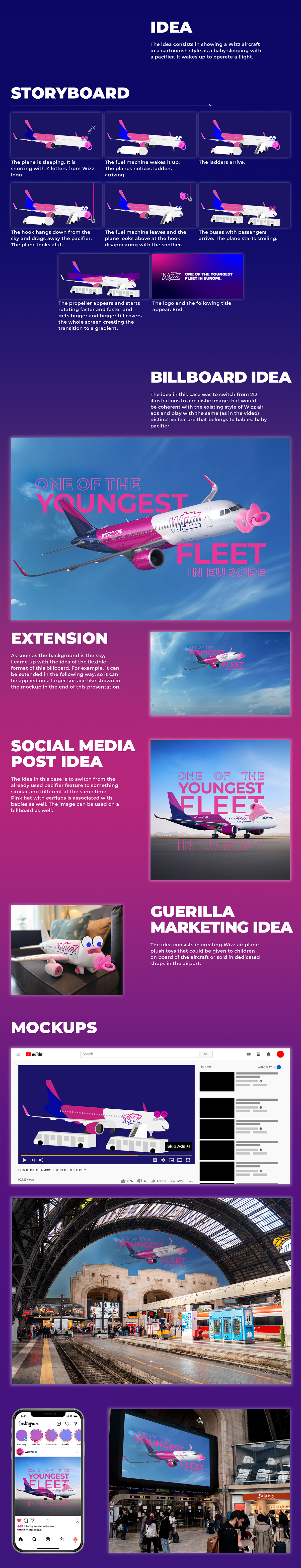 wizzair campaign Campaign Design Advertising  social media after effects youtube motion graphics  animation  2д