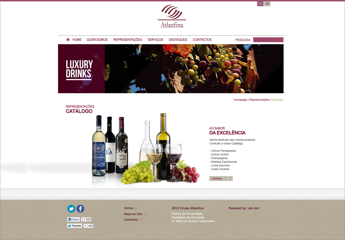 Webdesign wine