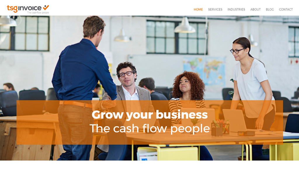 TSG invoice branding  Web Design  orange brand cashflow Logo Design