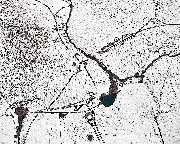 Aerial winter cold photo foto fotografie Luftaufnahmen Bavaria germany Bayern Deutschland view art graphic structure lines abstract