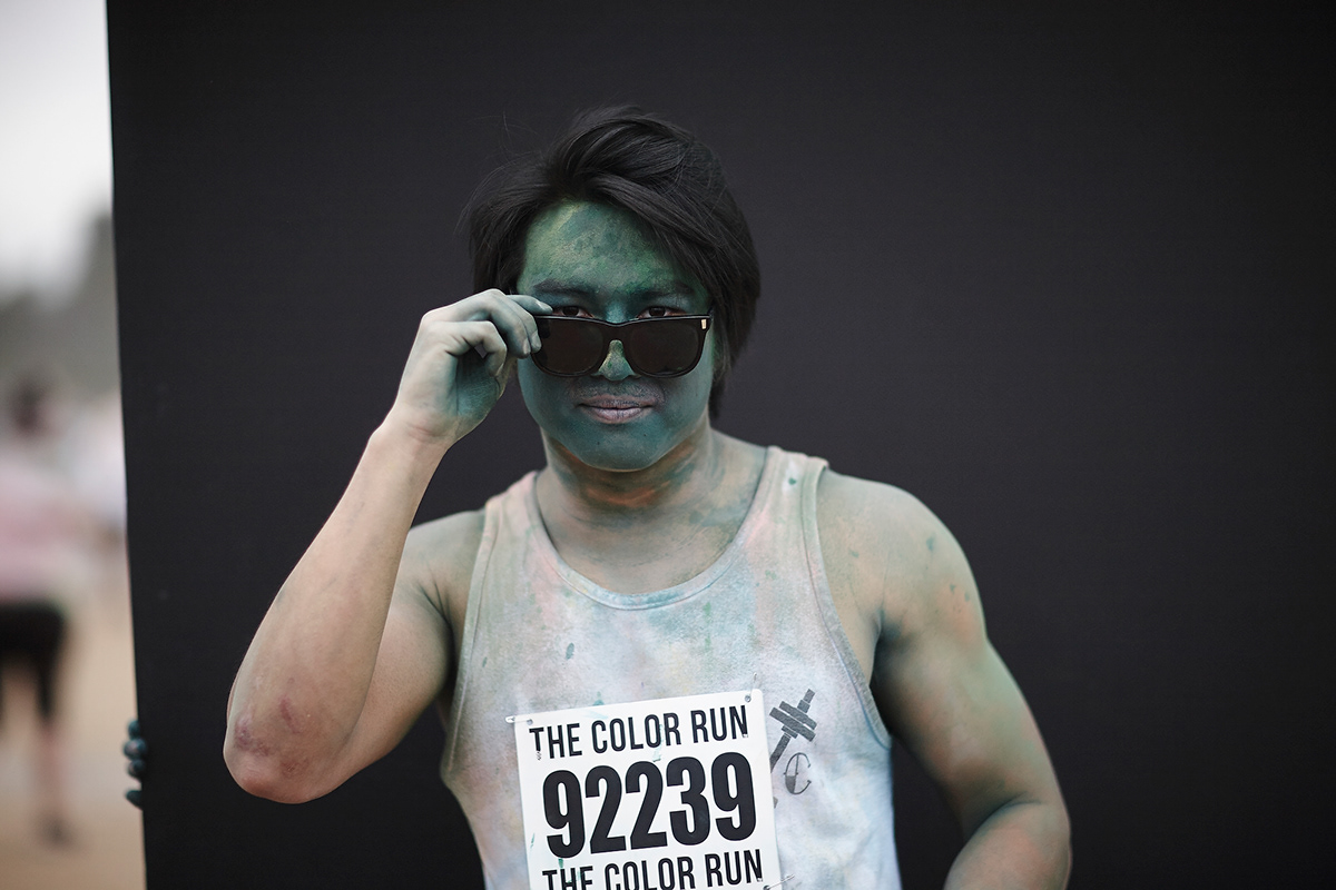 the color run Los Angeles portraits Natural Light lifestyle youth