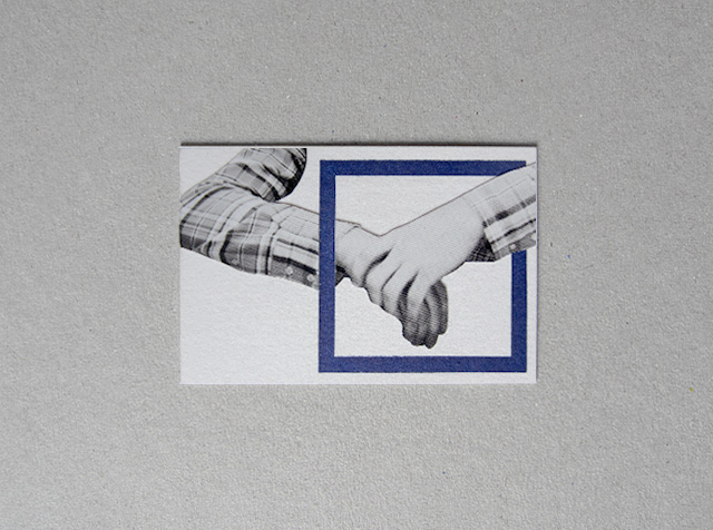 Stationery collage cards personal cards graphic studio print hand made design hand made hand-made blue photo design