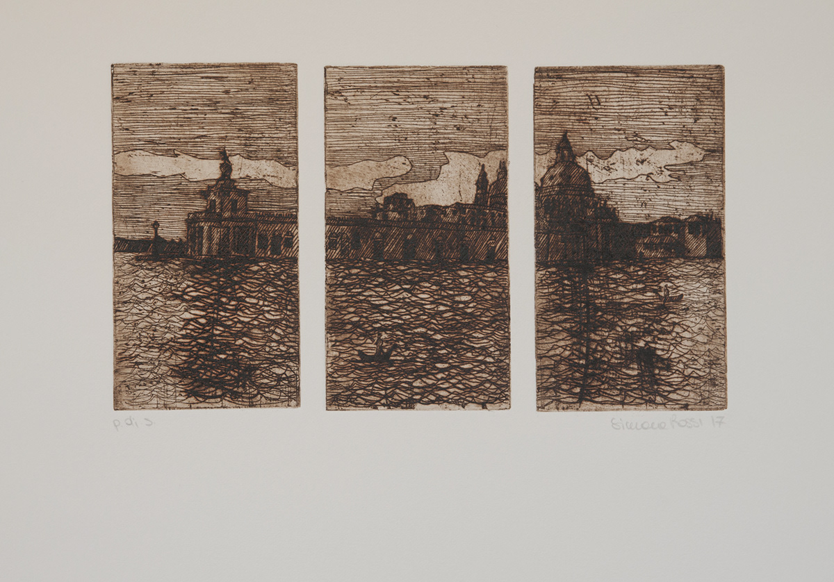 acquaforte artwork calcografia engraving grafica d'arte ILLUSTRATION  incisione stampa vintage Venice
