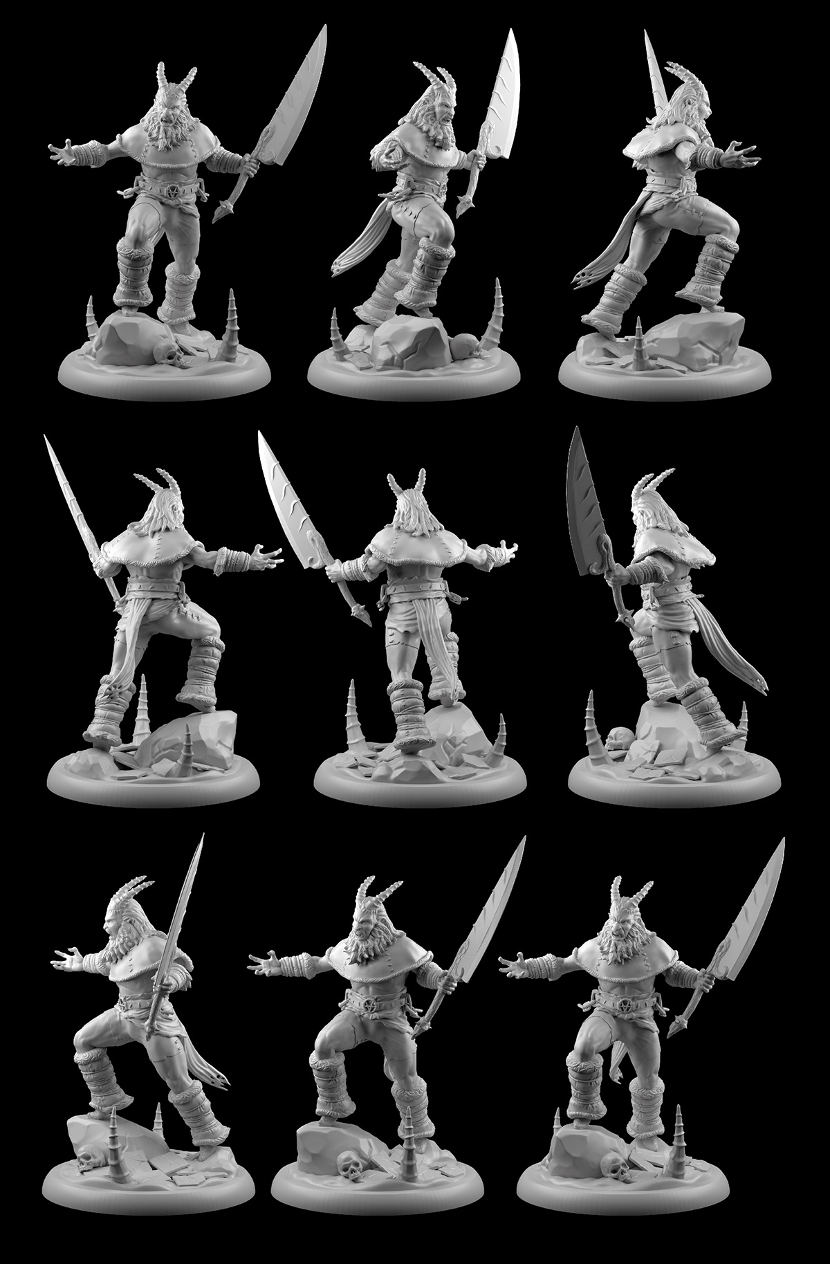 sculpting  Sculpt Character Character design  Render fantasy Dark Fantasy